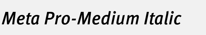 Meta Pro-Medium Italic